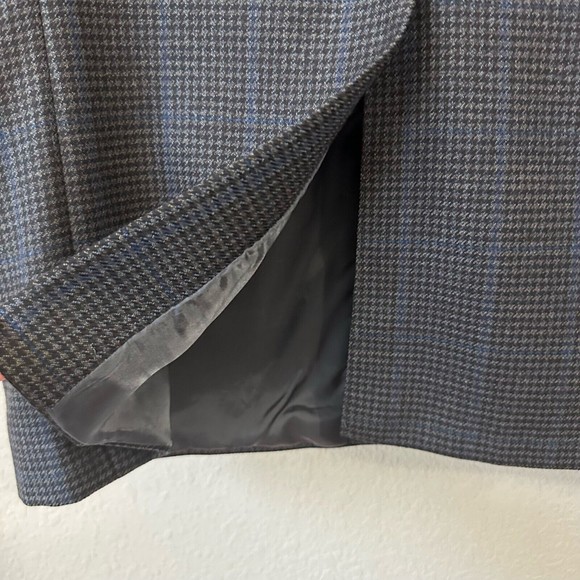 BURBERRY LONDON Mens Grey Houndstooth Plaid 3-Button Sport Coat USA MADE - Picture 8 of 13